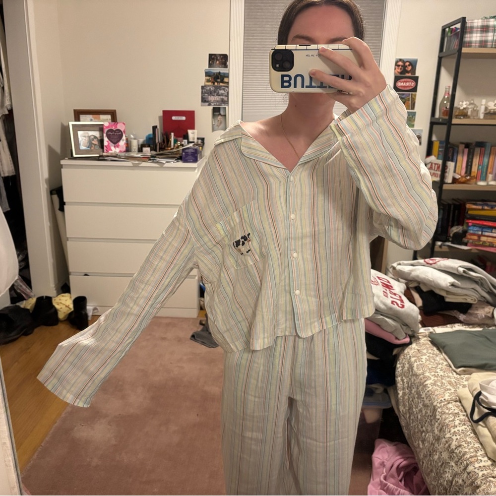 Dairy Boy pajama set with Embroidered Cow - Picture 7 of 9
